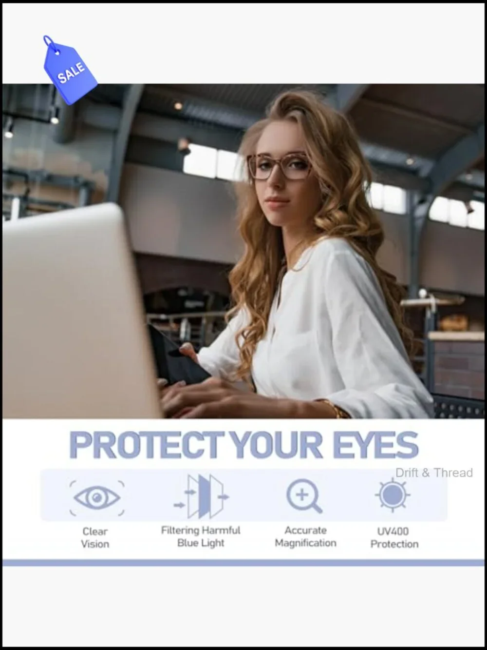3 Pack Blue Light Blocking Reading Glasses Cat Eye Spring Hinge